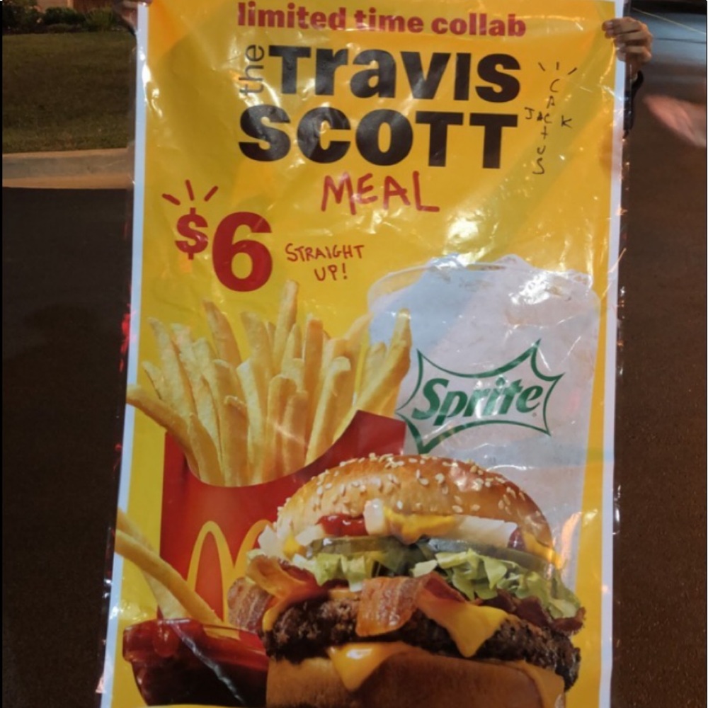 Travis Scott limited time collab McDonald’s poster